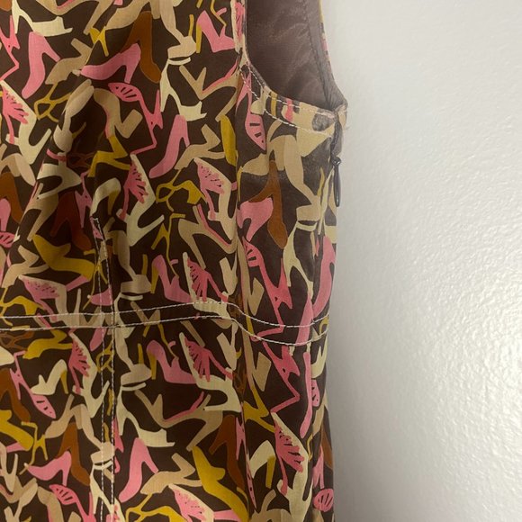 Kay Unger Shoe Heels Print Dress Size 6 Fun Quirky Colourful Pumps - Picture 8 of 12